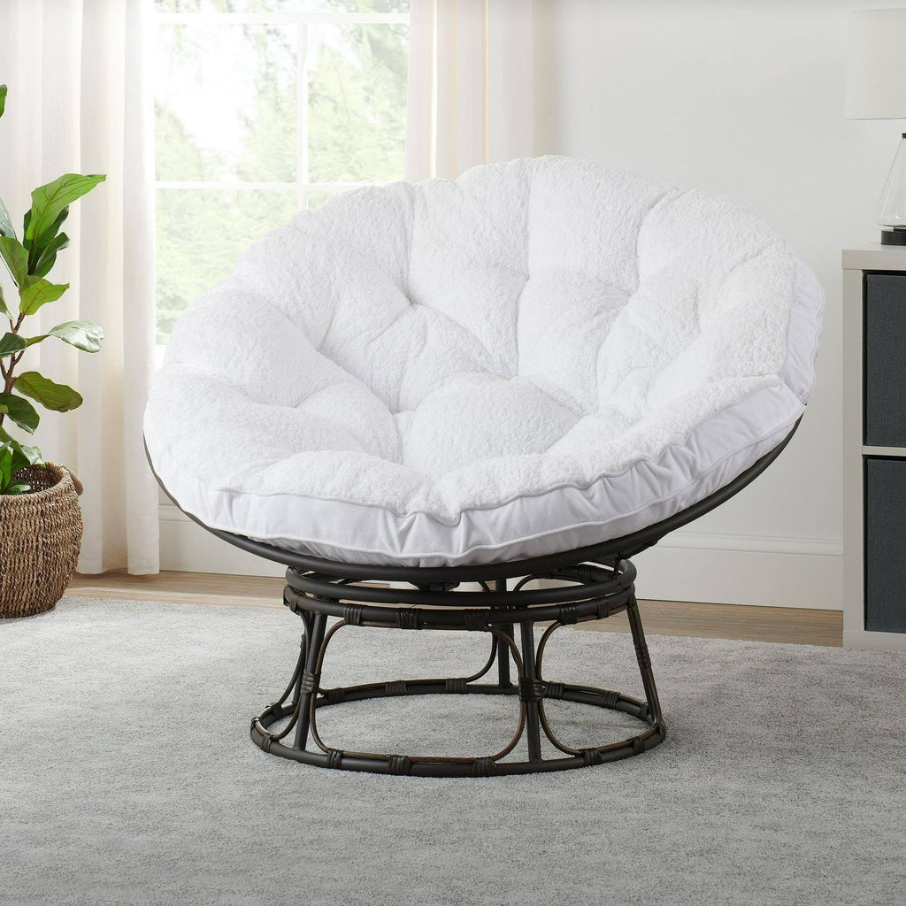 Navy Fabric Papasan Chair I744181
