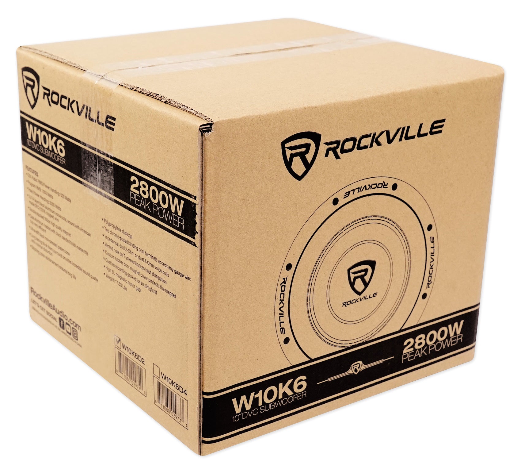 10" 2000w Peak Dual 2-Ohm Car Audio Subwoofer 500w RMS Y46609