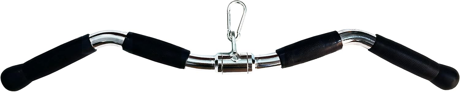 Solid Steel Tricep Press Down Bar with Rubber Handgrips, Pack of 2 R52214