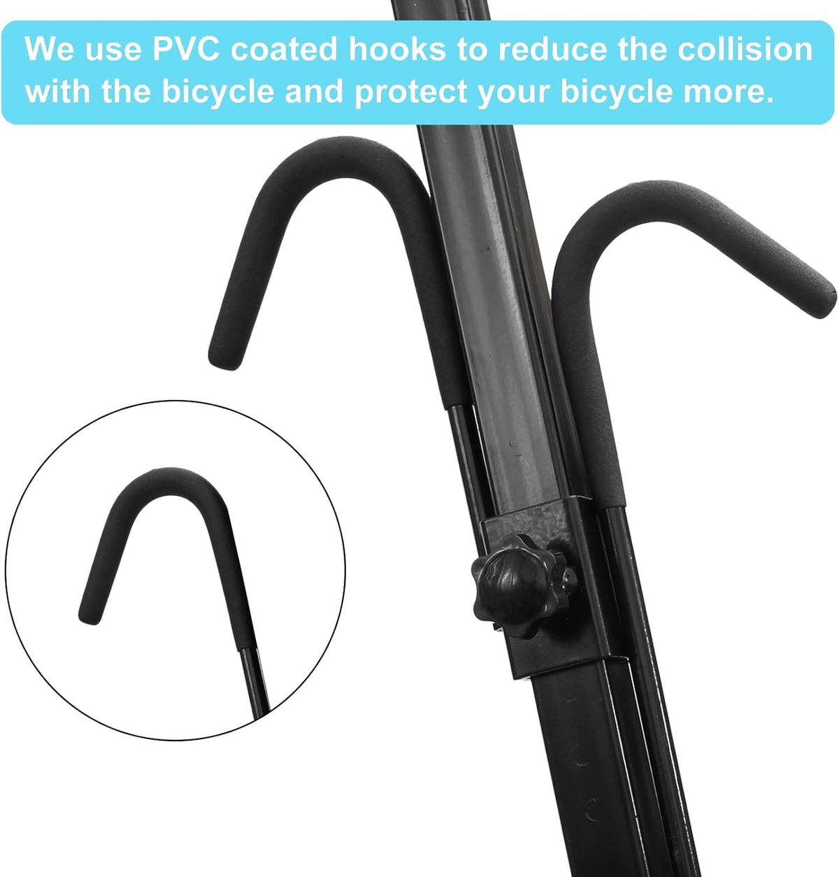 Hitch Mount Bike Rack, Tray Style Carrier Rack, 2 Bicycle Rack with 1.25 and 2 Hitch Receiver X50258