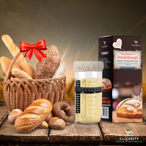 Sourdough Bread Starter Kit with Thermometer and Elastic Feeding Band N968