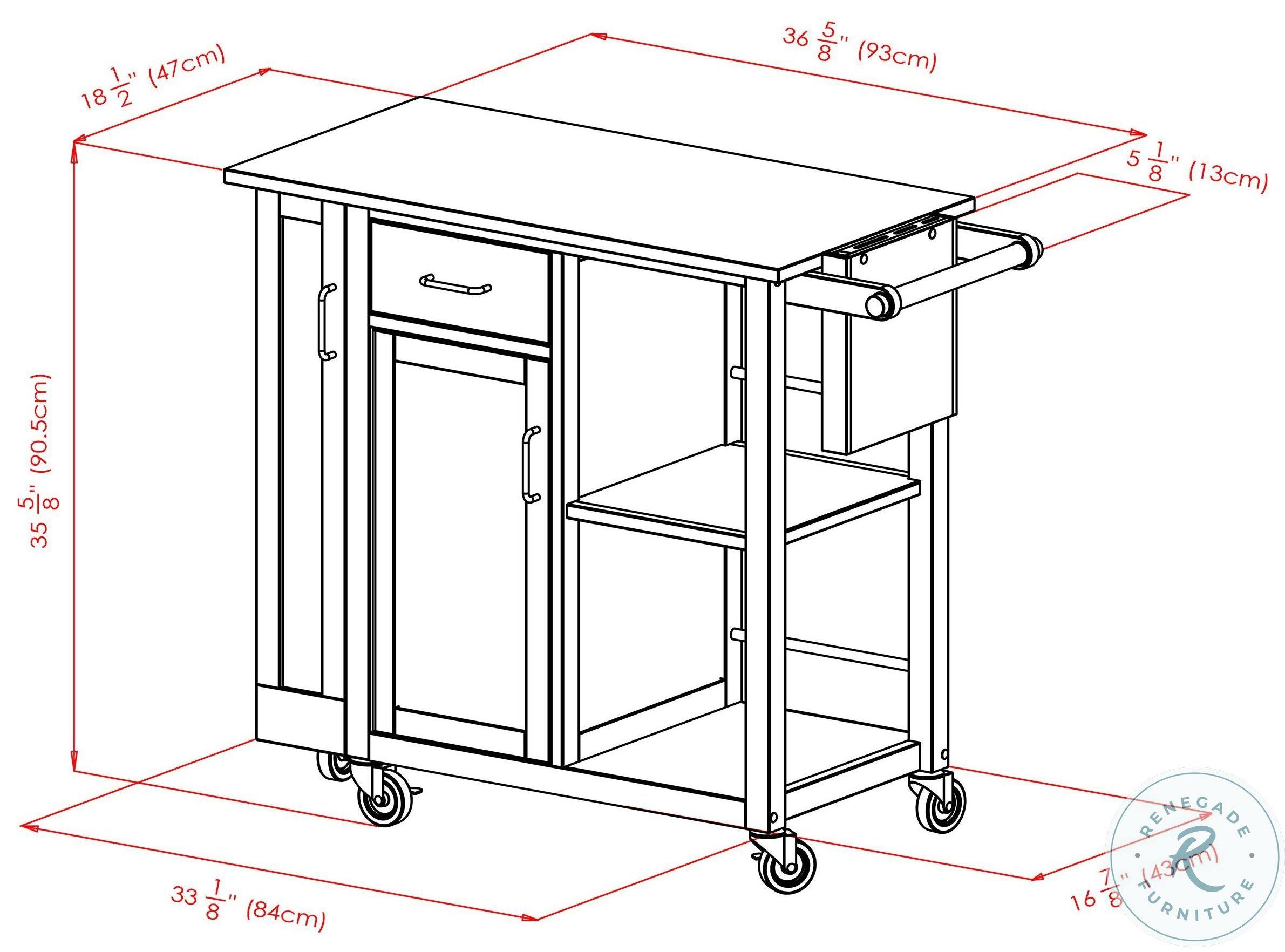 Natural Wood Kitchen Cart H34587
