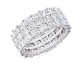 Radiant Cut Natural Diamond Eternity Band in Solid 950 Platinum Size 7 F875