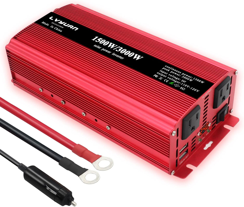 800W/2000W Peak DC 12V to 110V AC Power Inverter with 3.1A USB Car Adapter and Cigarette Lighter, Pack of 2 A98017