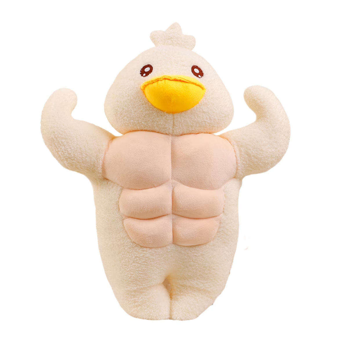 White 3D Muscular Duck Plush 21.6in H813741