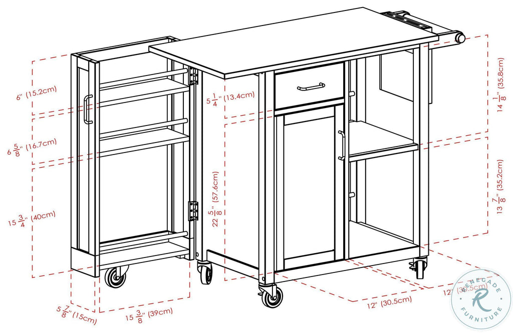 Natural Wood Kitchen Cart H34587