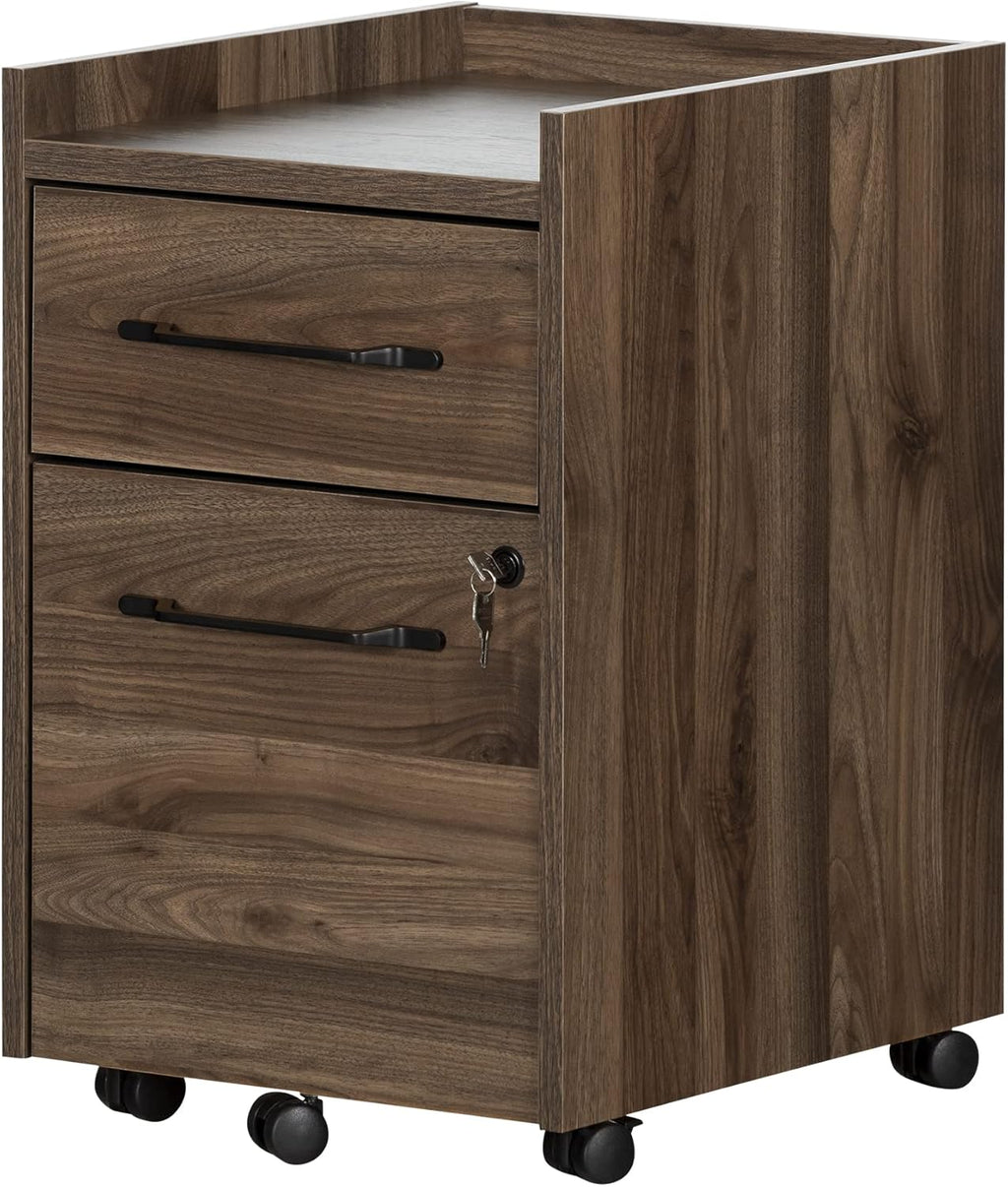 Natural Walnut Mobile File Cabinet Q94218
