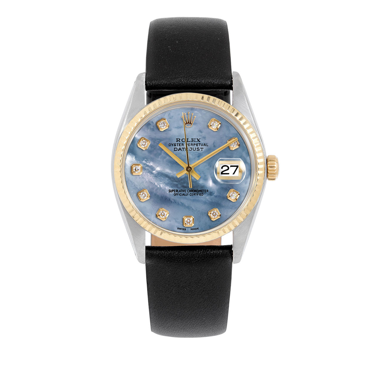 Blue Mother of Pearl Diamond 36mm Wristwatch C479189