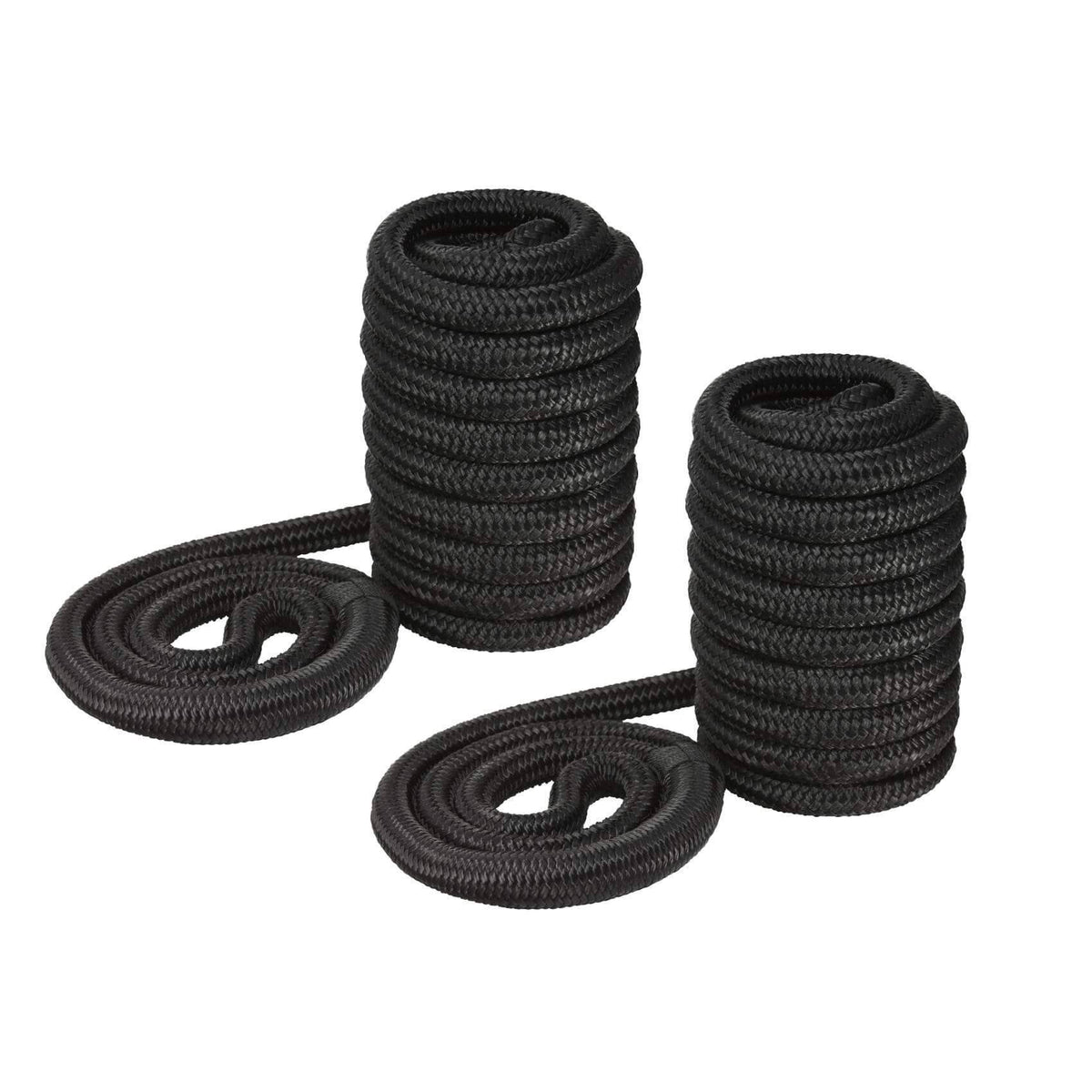 Black Double Braided Nylon Dock Lines, Set of Two H524