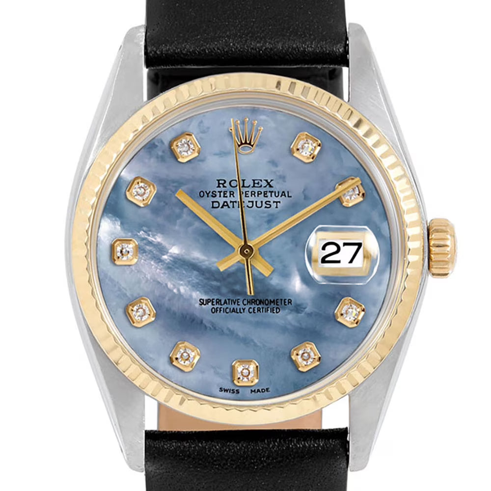Blue Mother of Pearl Diamond 36mm Wristwatch C479189