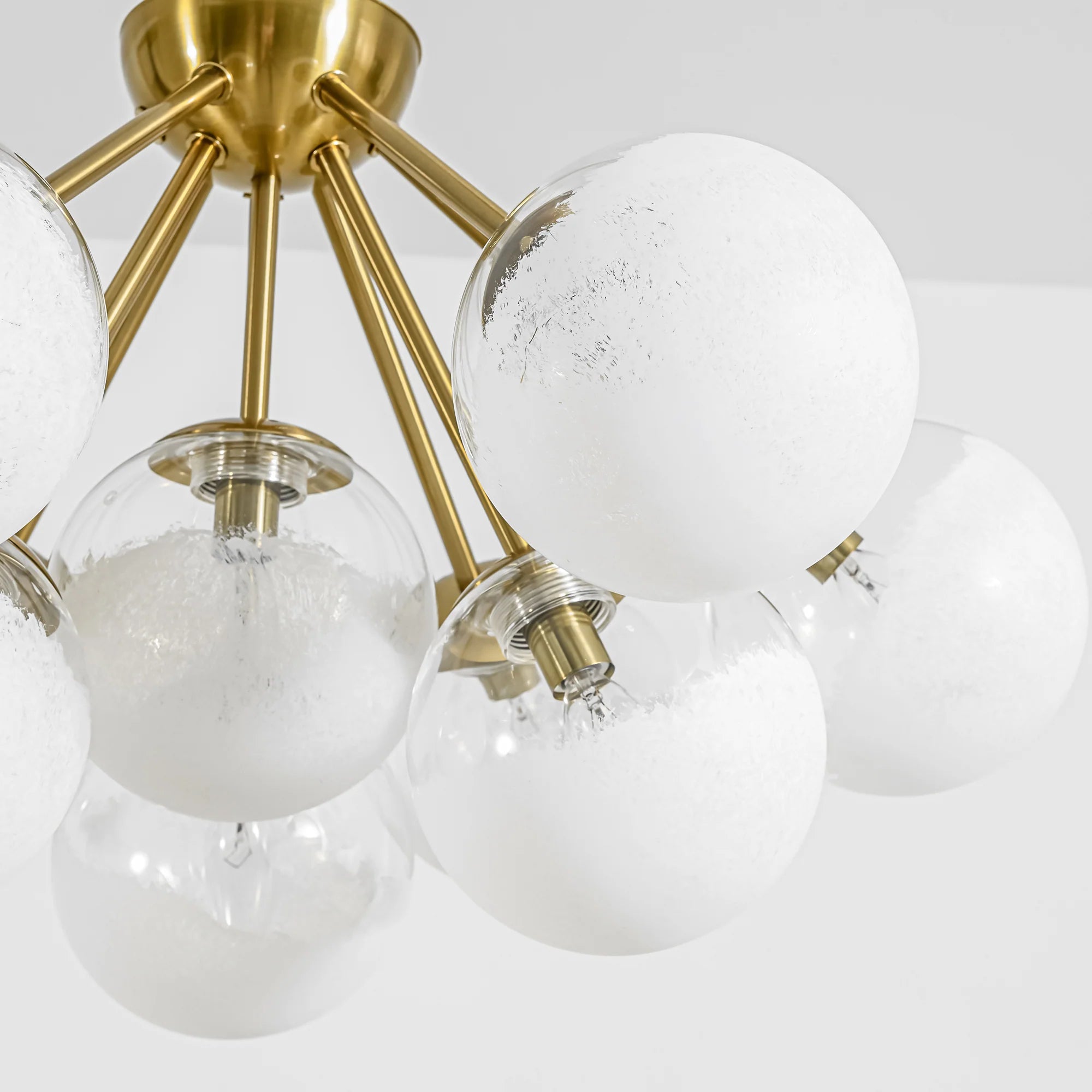10-Light Dimmable Glass Globe Chandelier I9634