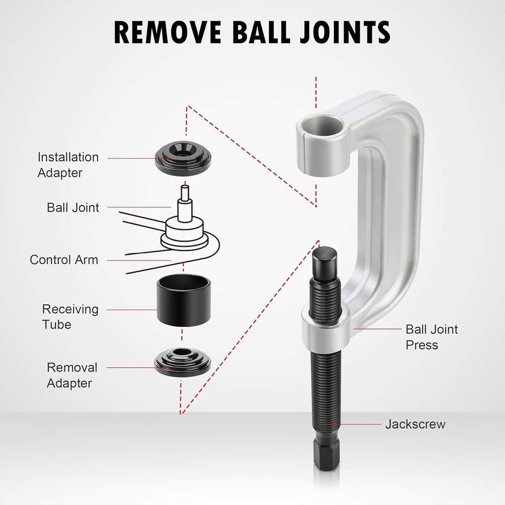 Ball Joint Press & U Joint Removal Tool Kit with 4wd Adapters A14481