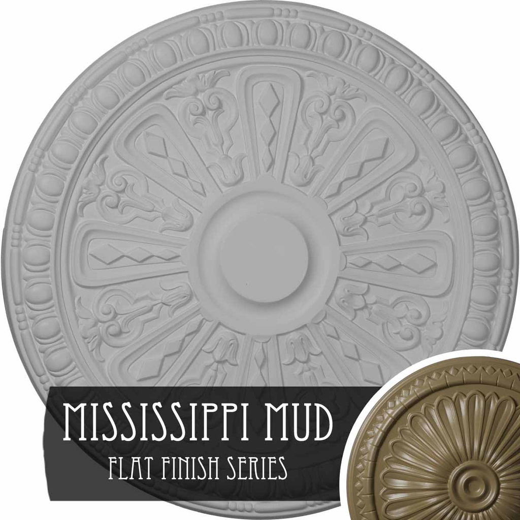 18 inch x 1 1/4 inch Hand-Painted Ceiling Medallion U732