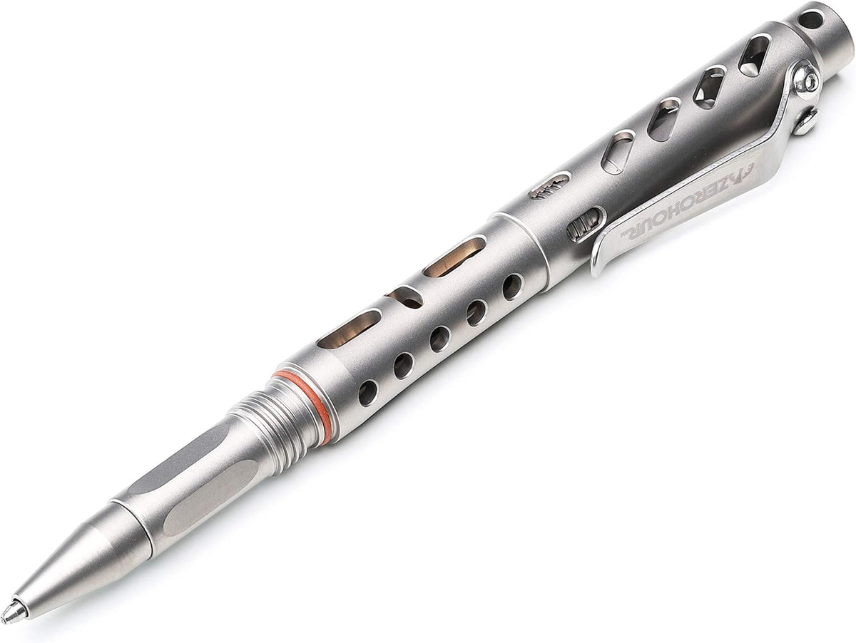 Titanium Tactical Pen with Tungsten Tip and Fisher Ink D614