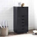 6-Drawer Black Office Storage Cabinet E674723