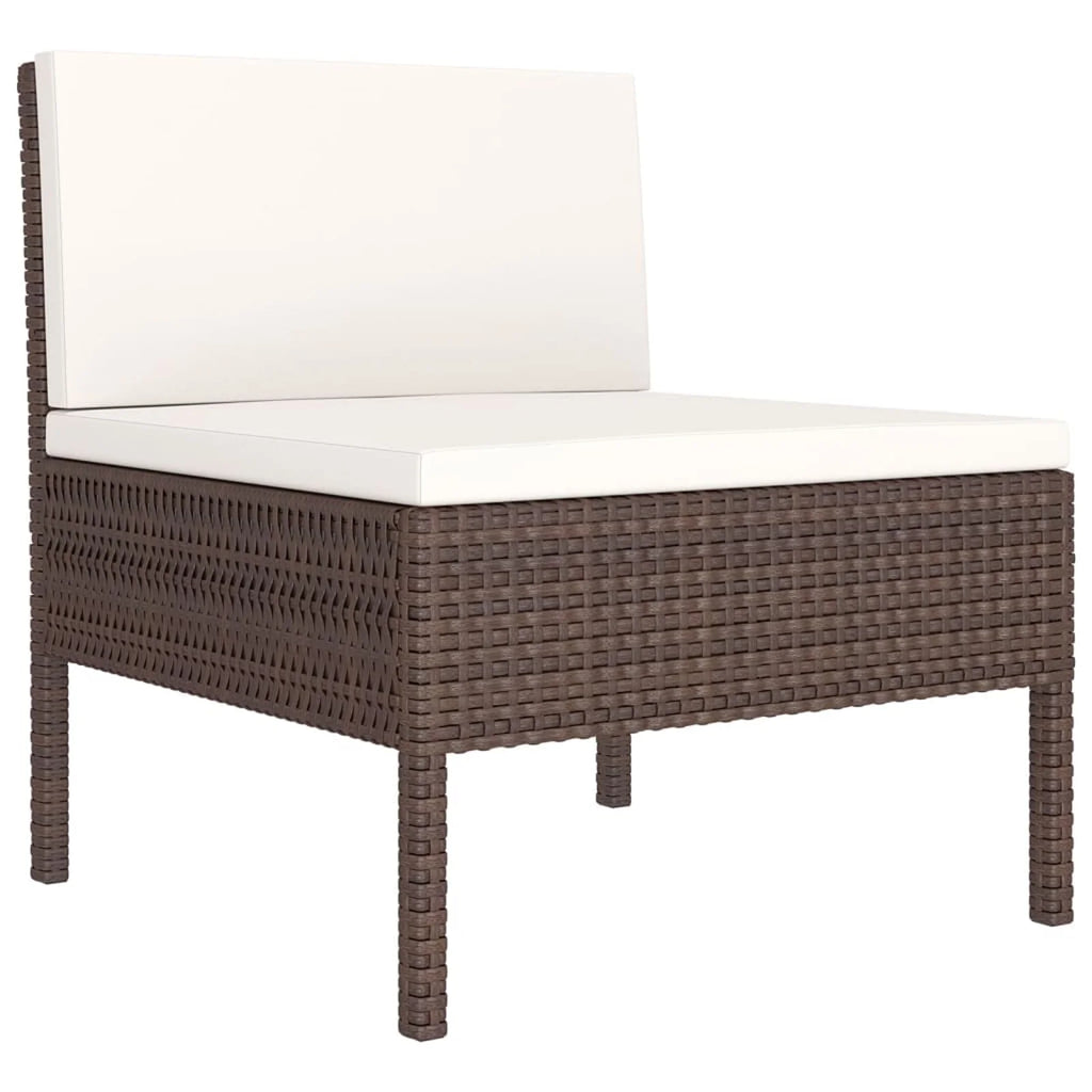 12 Piece Brown Poly Rattan Sectional Outdoor Furniture Set R873