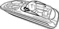 Boat Cover for I/O Deck Boats with Walk Thru Windshield or Side Console A324