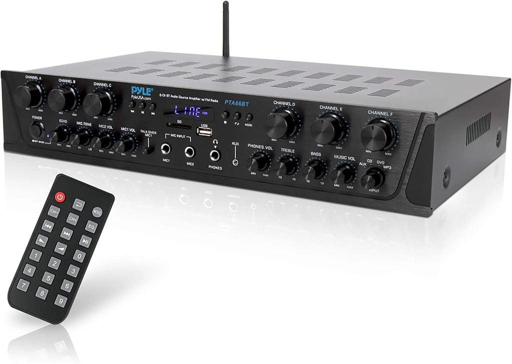 6 Channel 600 Watt Bluetooth Stereo Receiver Amplifier with Digital LCD X9270