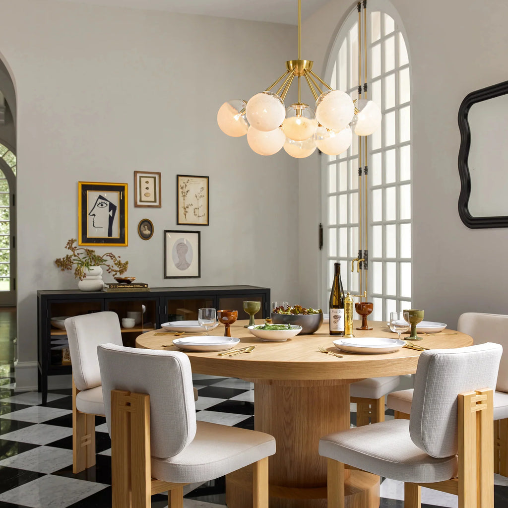 10-Light Dimmable Glass Globe Chandelier I9634
