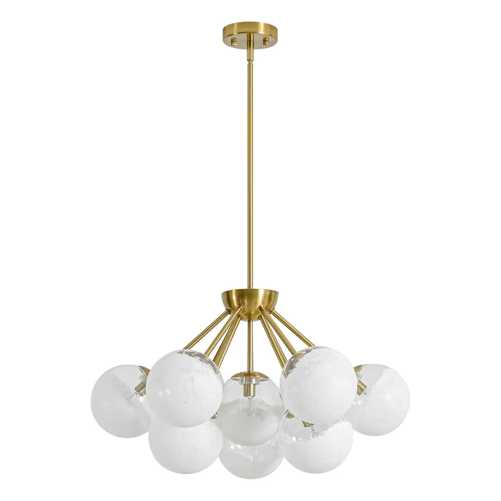 10-Light Dimmable Glass Globe Chandelier I9634