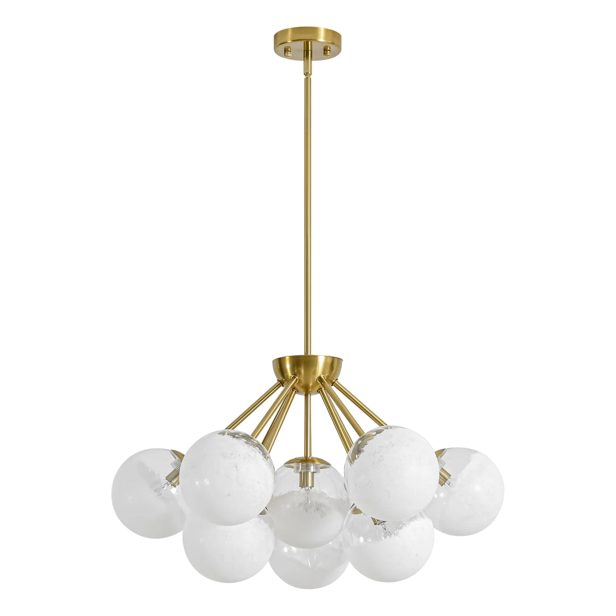 10-Light Dimmable Glass Globe Chandelier I9634