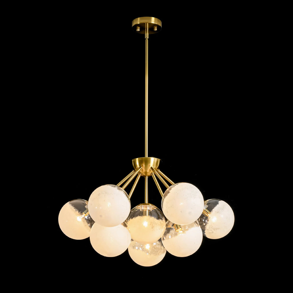10-Light Dimmable Glass Globe Chandelier I9634