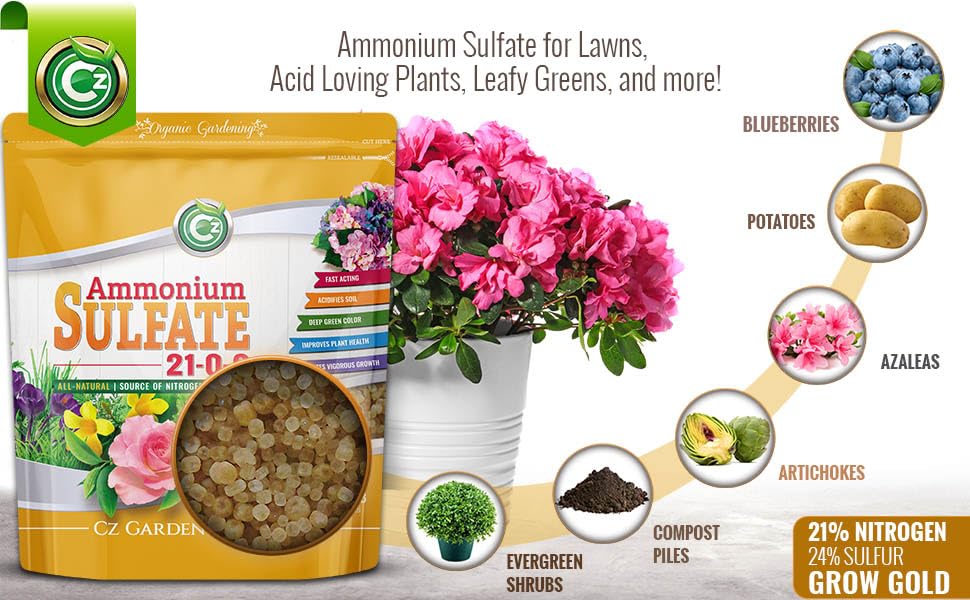 Ammonium Sulfate Fertilizer 21-0-0 +24% Sulfur Plant Food S6030