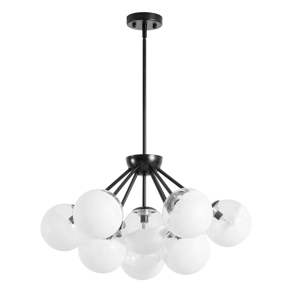 10-Light Dimmable Glass Globe Chandelier I9634