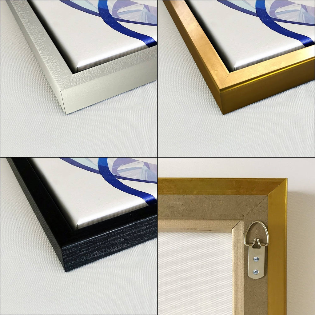 Blue Framed Canvas - 30 in. Wide x 40 in. High W536312