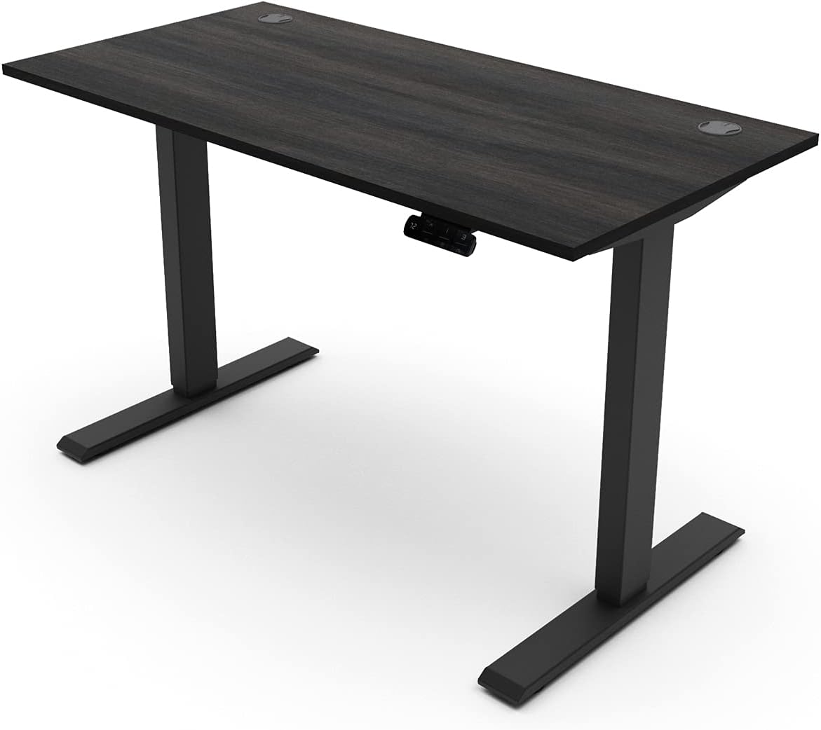 Dual Motor Sit Stand Desk 48 x 24 Inches Height Adjustable Electric Standing Desk with 3 Memory Preset Controller I123