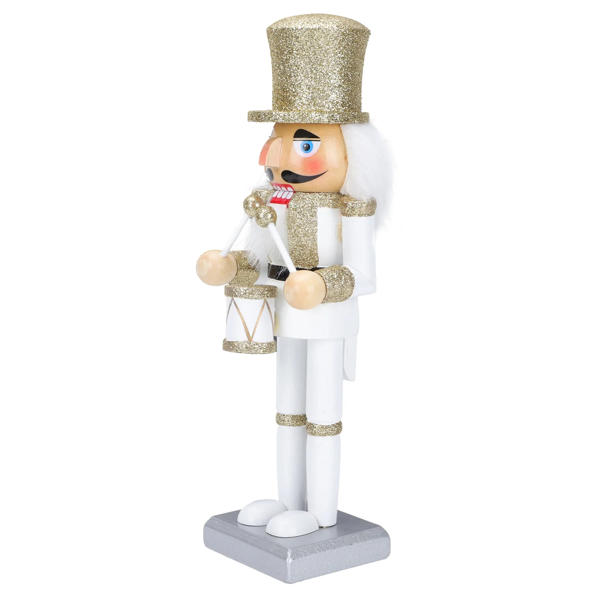 White Wooden Nutcracker Soldier Doll Christmas Decor A5094