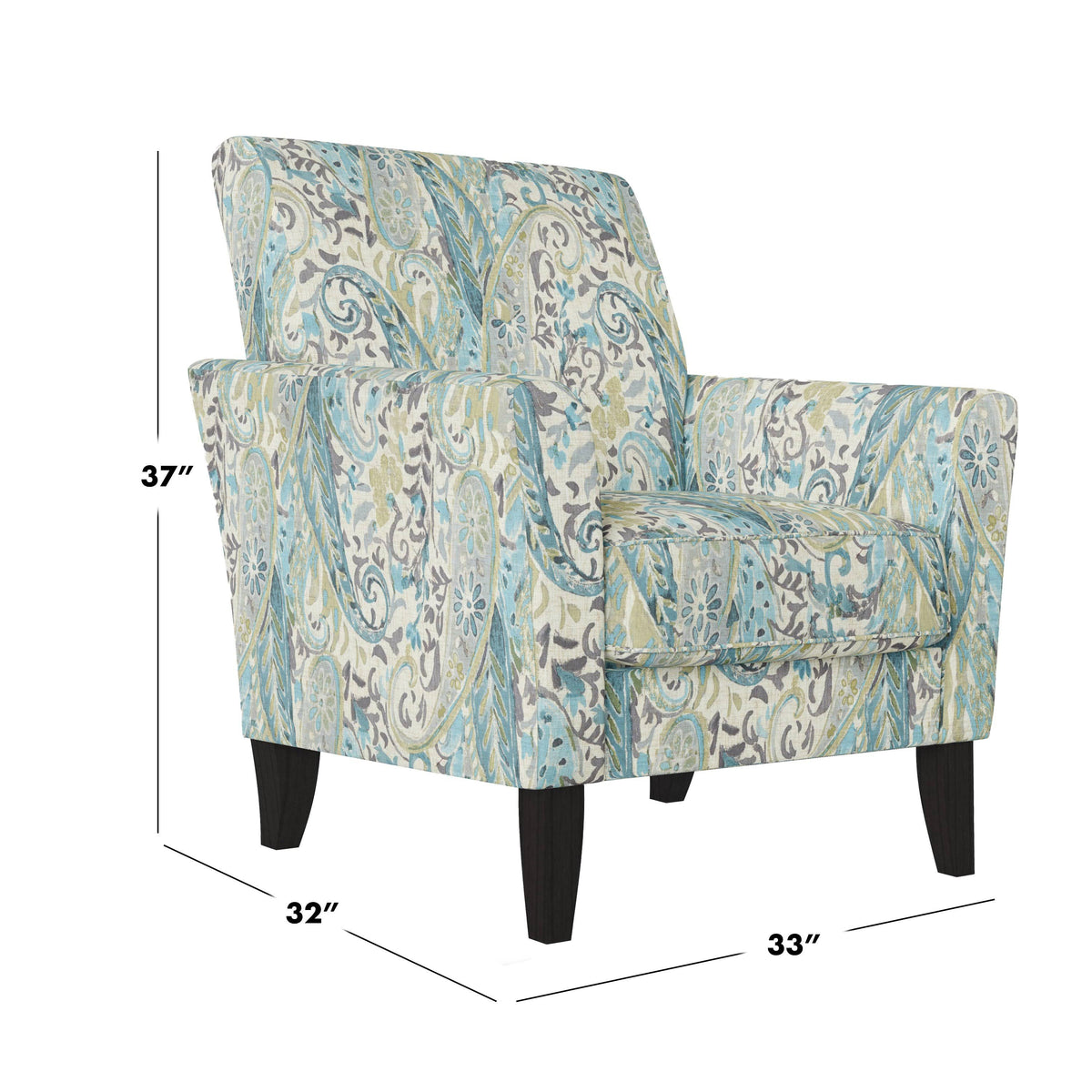 Transitional Flared Arm Armchair S833558