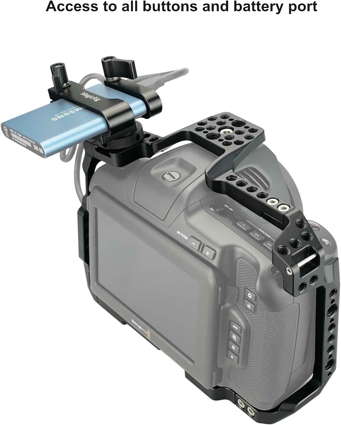 BMPCC 6K Pro Cage with T5 SSD Mount E19574