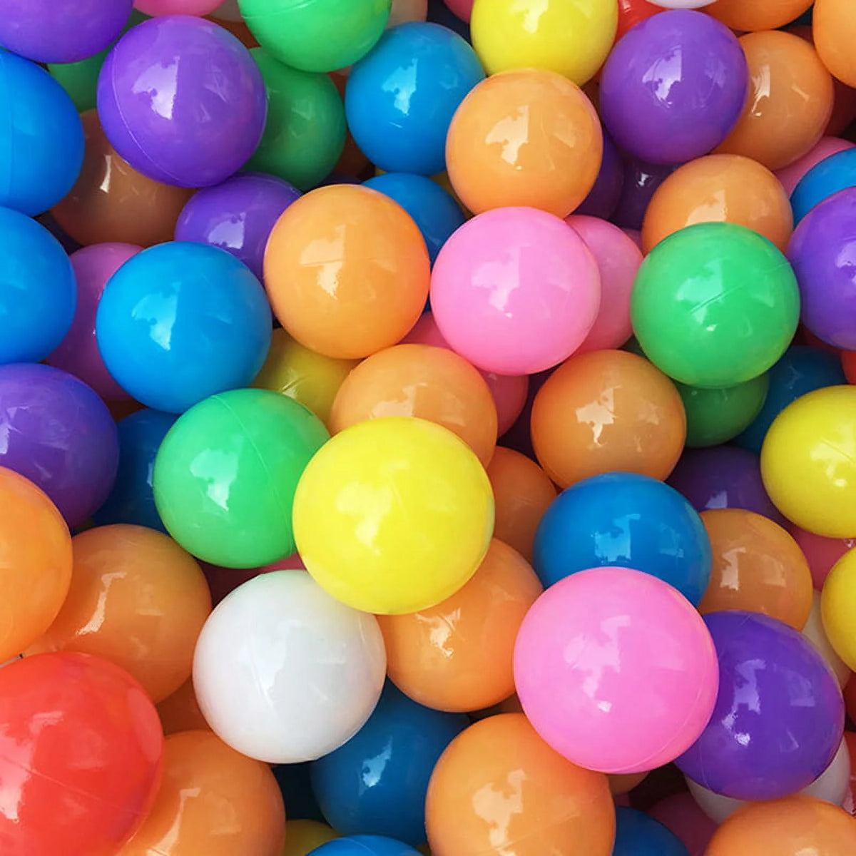 50pcs Colorful Plastic Ball Pit Balls Crush Proof Ocean Ball G323799