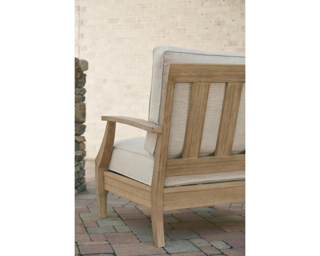 Beige Lounge Chair with Cushion O30511