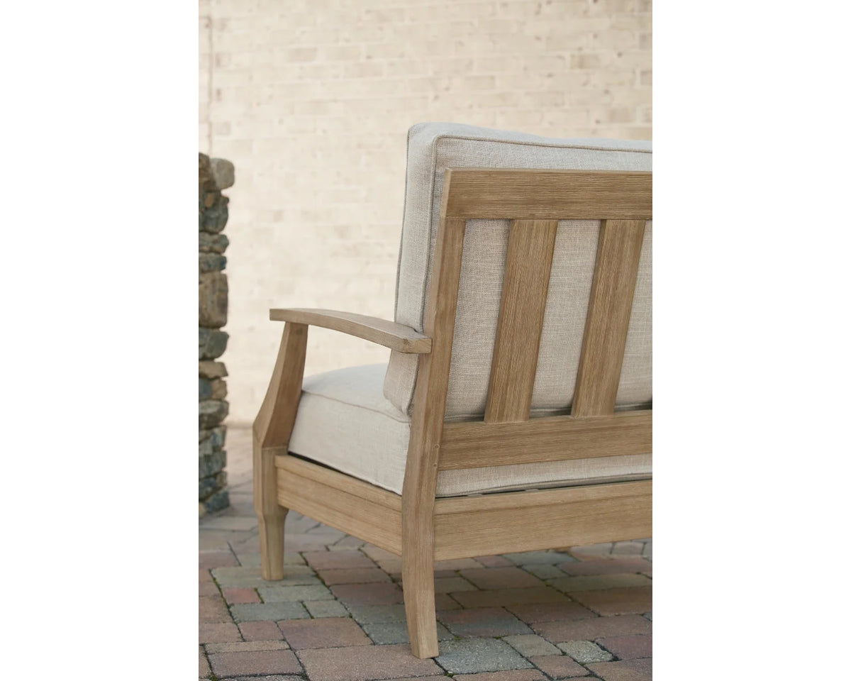 Beige Lounge Chair with Cushion O30511