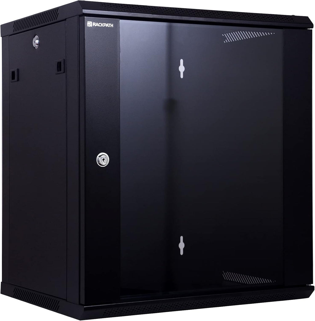 12U Wall Mount Server Cabinet Network Rack Enclosure, Black L8330