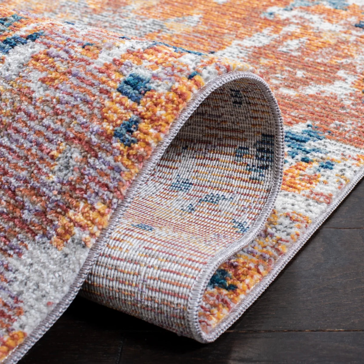 Gold / Blue Rug R9650