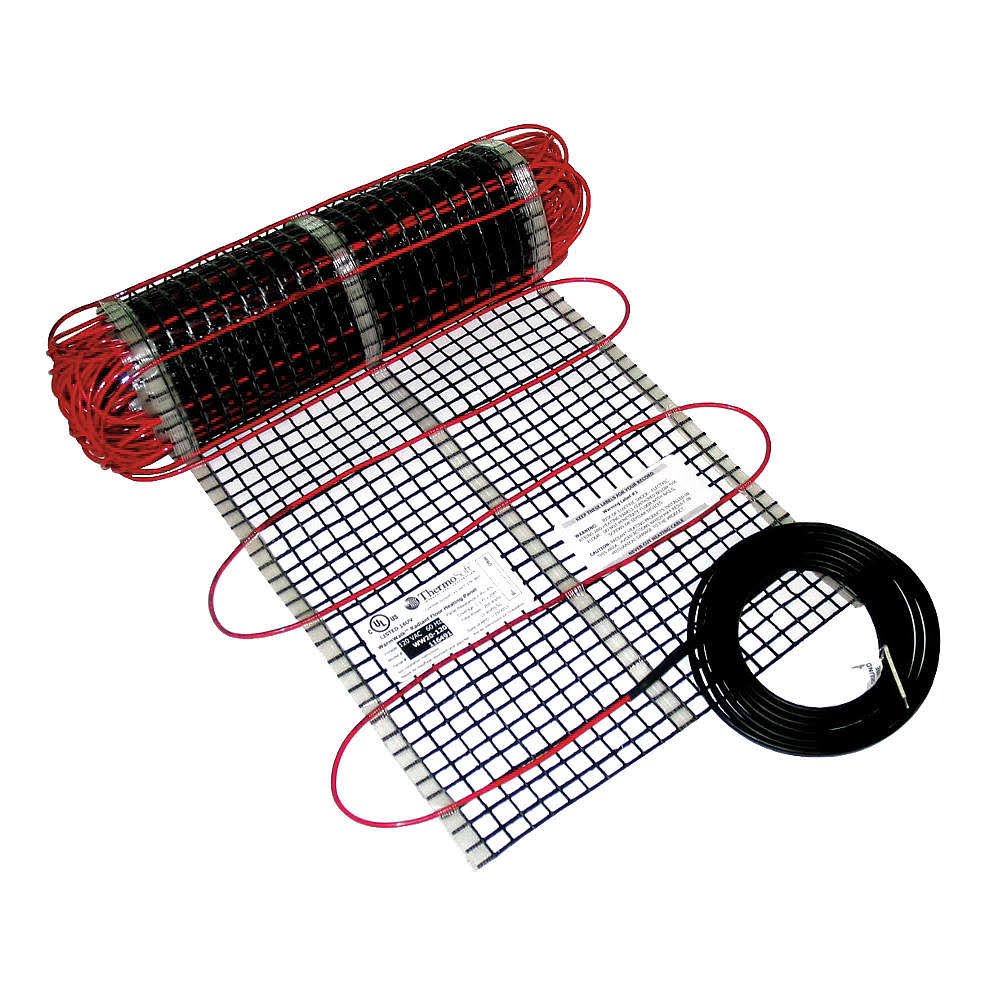 Electric Floor Heating Mat, 20 ft. L, 240V D4900