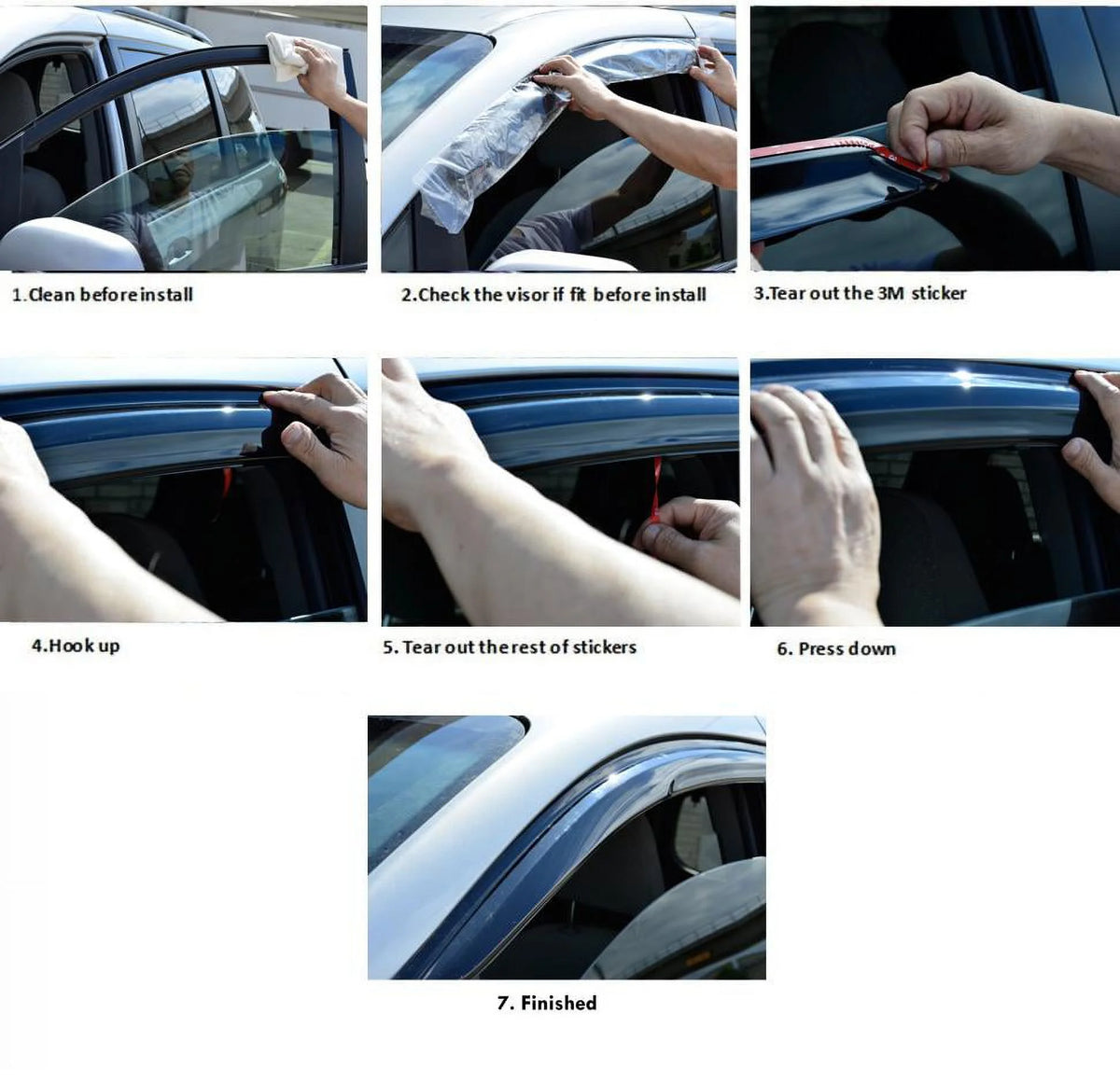 Acrylic Window Visor Sun Rain Deflector Guard T160587