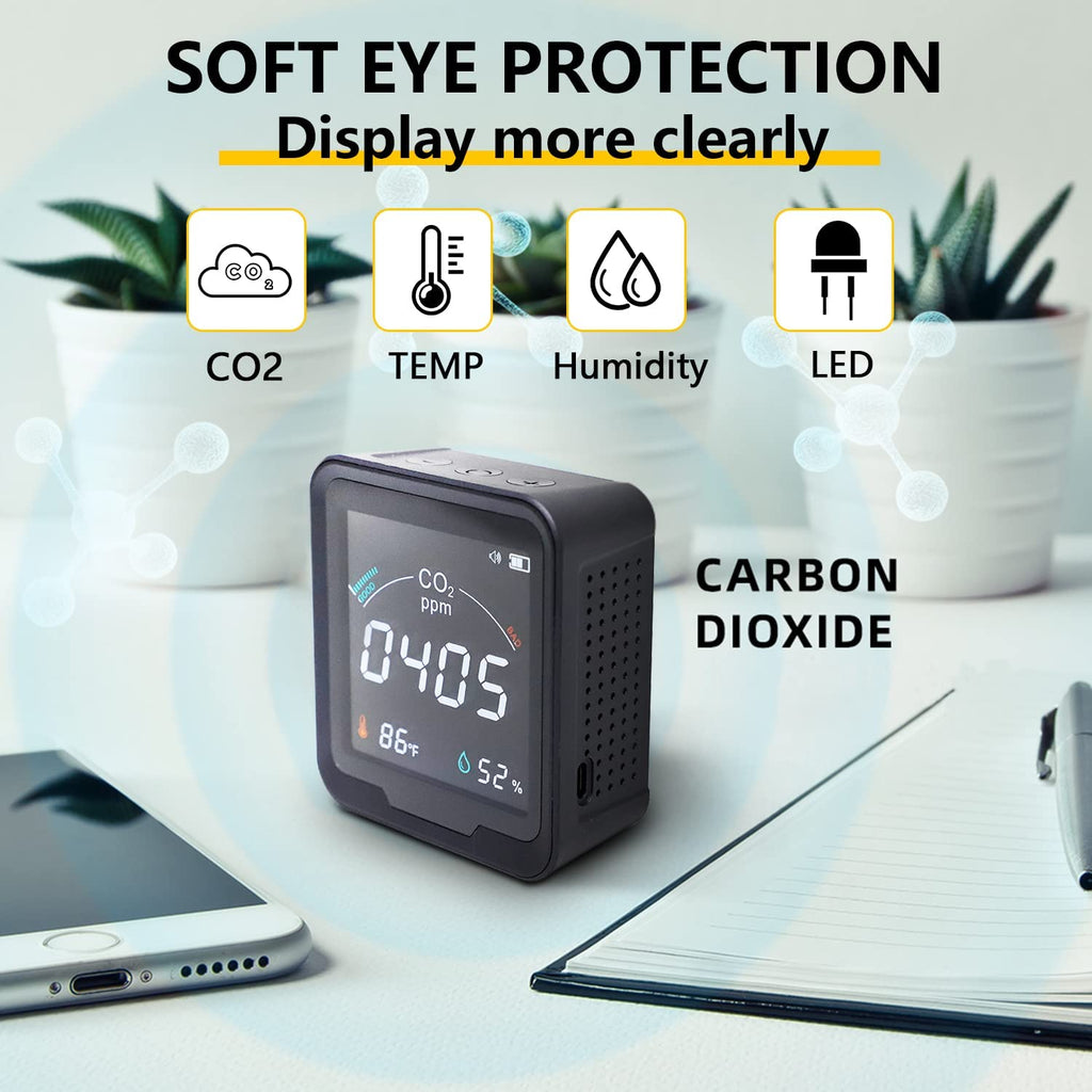 CO2 Monitor with Temperature and Relative Humidity, 400-5000ppm Range U143