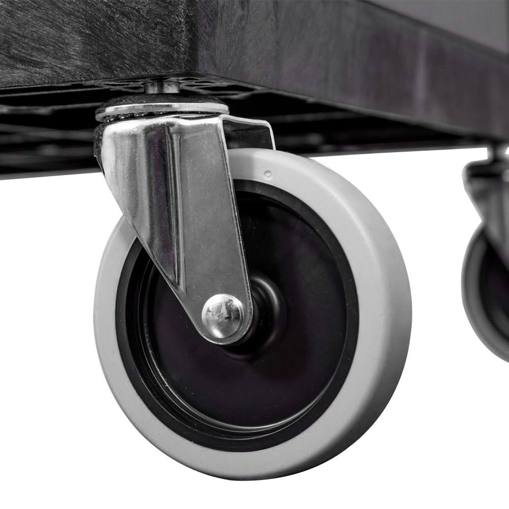 Black Flat Top/Bottom & Tub Middle Shelf Cart X4883