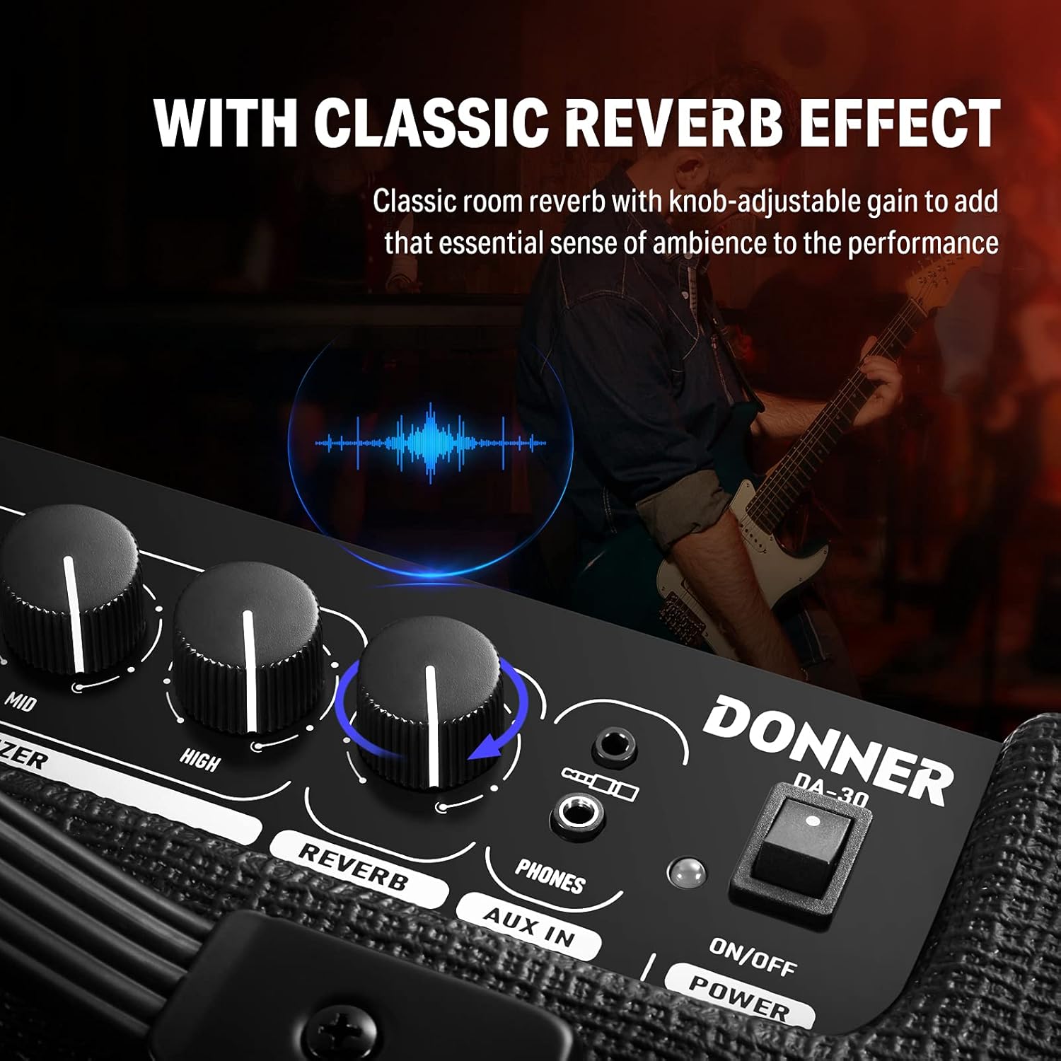 30W Guitar Practice Amplifier Combo with 10" Speakers Y99806