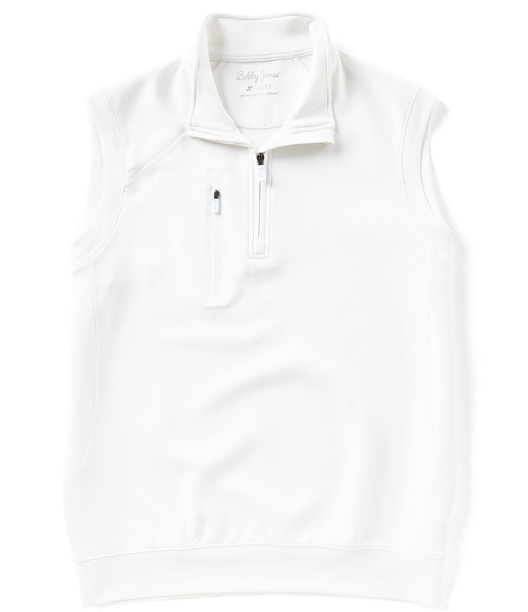 White 1/4 Zip Vest W171644