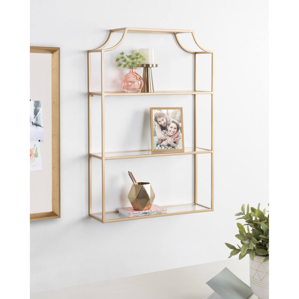 4-Tier Wall Shelf - Silver U6745