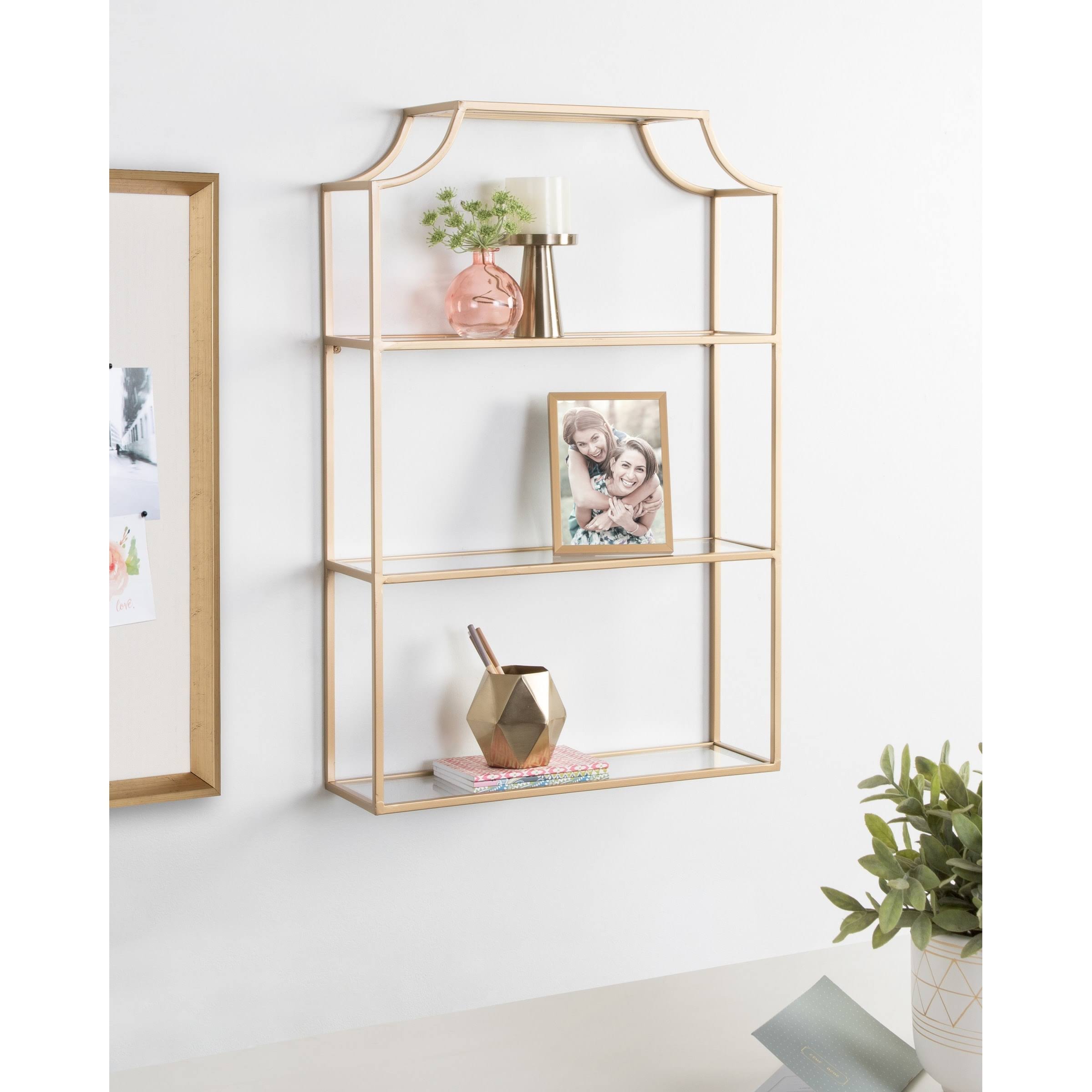 4-Tier Wall Shelf - Silver U6745