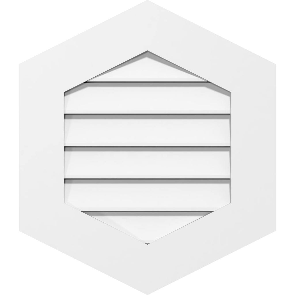 12x22W x 40x22H Vertical Peaked Surface Mount PVC Gable Vent 9/12 Pitch N768