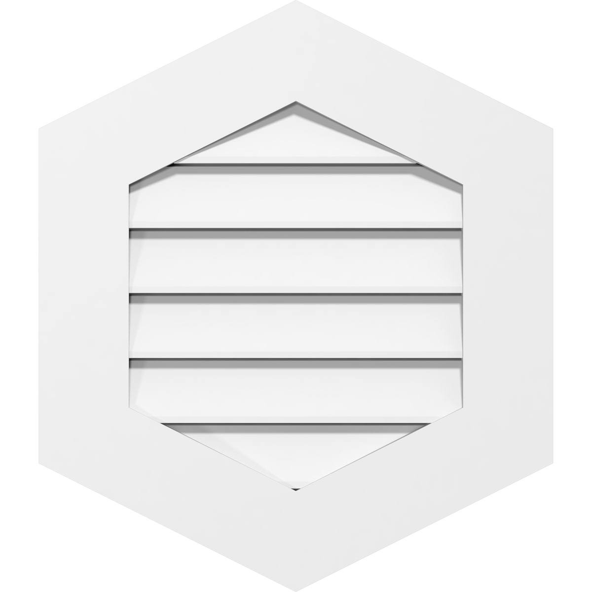 12x22W x 40x22H Vertical Peaked Surface Mount PVC Gable Vent 9/12 Pitch N768