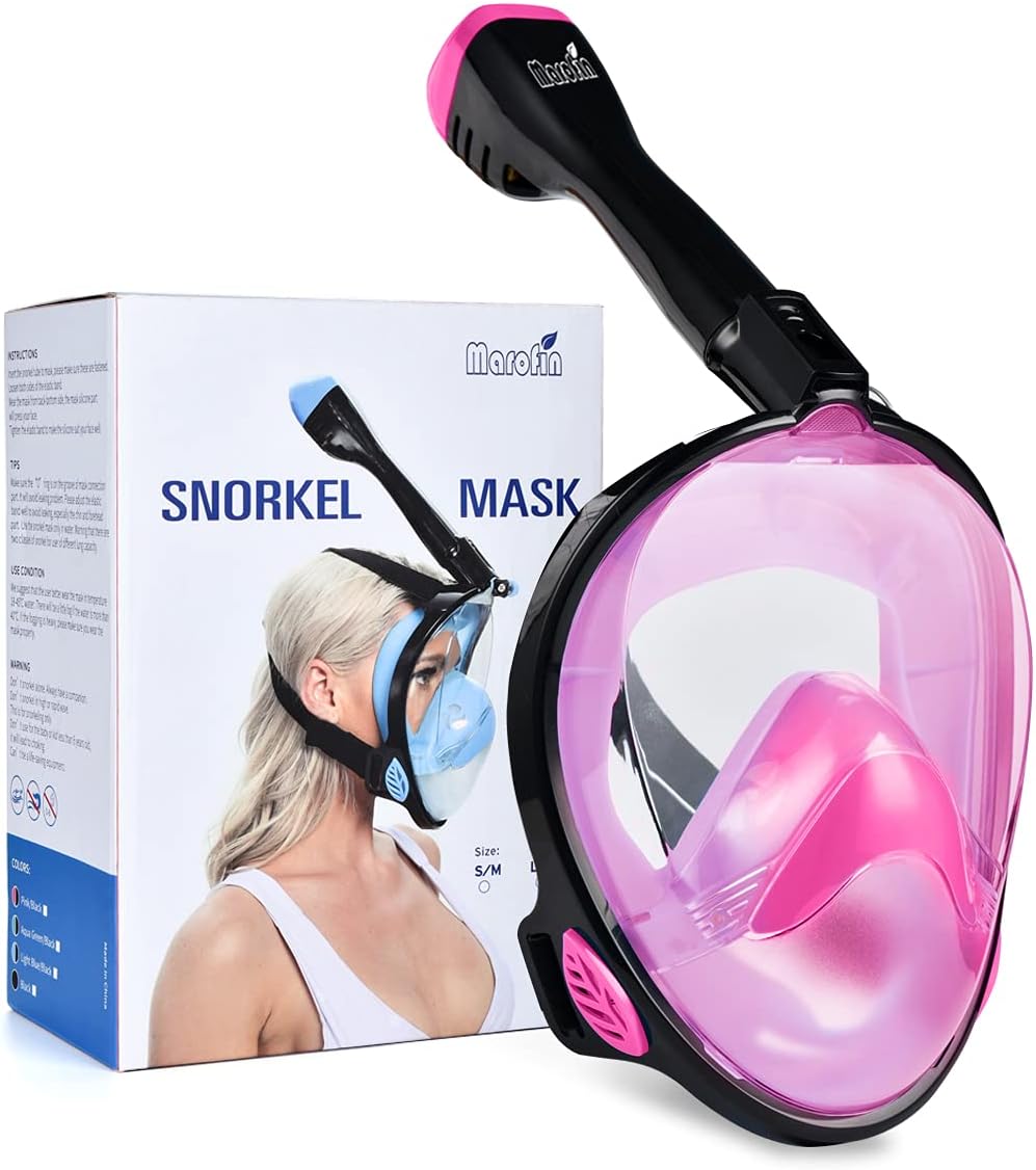 Full Face Snorkel Mask with Camera Mount, Pack of 2 M3321