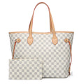Checkered PU Leather Tote Bag with Inner Pouch E834135